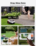 Segway Navimow i215 LiDAR Robotic Lawn Mower for 1500m² with Garage M, Off-Road Wheels for 45% Slopes, Solid-state LiDAR + Vision, Auto Mapping, No Wires, No Antenna, Built-In 4G (Ship Separately) - 2