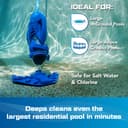Water Tech POOL BLASTER Max Li CG Swimming Pool Vacuum Cleaner with Increased Suction Power, Pool Vacuum Cleaner with P30 Motor, Handheld Vacuum Cleaner for Swimming Pool and Spa - 3