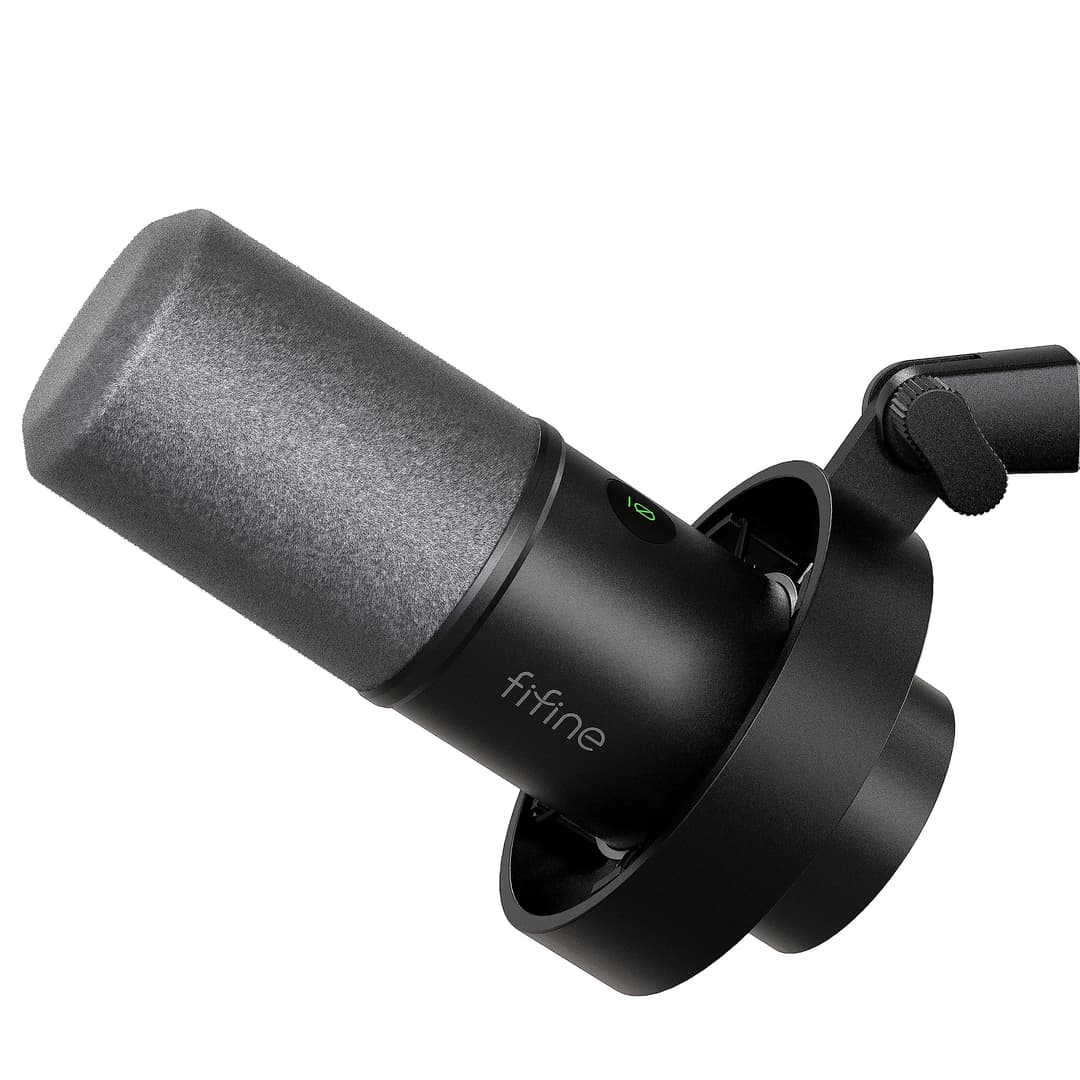 FIFINE XLR Dynamic Microphone PC, USB Microphone for Stre…