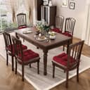 AddGrace Lot de 4 coussins extra épais pour chaises de salle à manger, antidérapants, coussins doux pour chaises de cuisine, avec attaches, 40 x 40 x 10 cm, rouge - 6