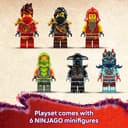 LEGO NINJAGO Ninja Combat Vehicle - Transforms into 2 Ninja Motorbikes & a Jet Plane Toy - 6 Minifigures incl. Kai & Cole - Dragons Rising Birthday Gift for 8+ Year Old Boys - 71844 - 5