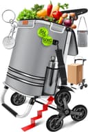 KESSER® Chariot à provisions avec compartiment réfrigérant, avec capacité de 56 L, charge jusqu'à 50 kg, chariot et sac à bandoulière 3 en 1, incl. Puce de courses, Pliable, Gris - 1