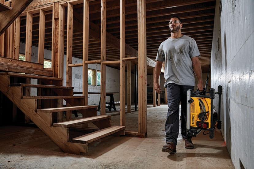 DEWALT - Scie à Table Compacte 210 mm - DWE7485-QS - Scie sur Table Filaire 1850 W - Idéale pour Coupe de Pièces de Grandes Tailles - Largeur de Coupe 622 mm - 6