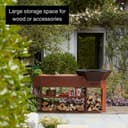 Barbecook Nestor Island Fire Bowl with Fire Plate BBQ Grill and Plancha Made of Corten Steel, 190 x 55 x 100 cm - 4