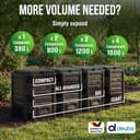 DEUBA® 380L Garden Compost Bin | Composting Organic ECO Waste Converter Box | Recycling Bins | Cleaning Caddy | Food Waste Bin | Dog Food Bin | Worm Farm | Outdoor Compost Garden Storage Box | Black - 7