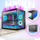 H3 ATX PC Case - Pre-Installed 6 Infinity Mirror PWM ARGB Fans, Compact ATX Dual Chamber Mid Tower Gaming PC Case, with Type-C 3.2 (Black, H3) - 5