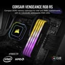 Corsair VENGEANCE RGB RS DDR4 RAM 32GB (2x16GB) Up to 3200MHz CL16 Intel XMP 2.0 AMD Ryzen iCUE Compatible Computer Memory - Black (CMG32GX4M2E3200C16) - 2