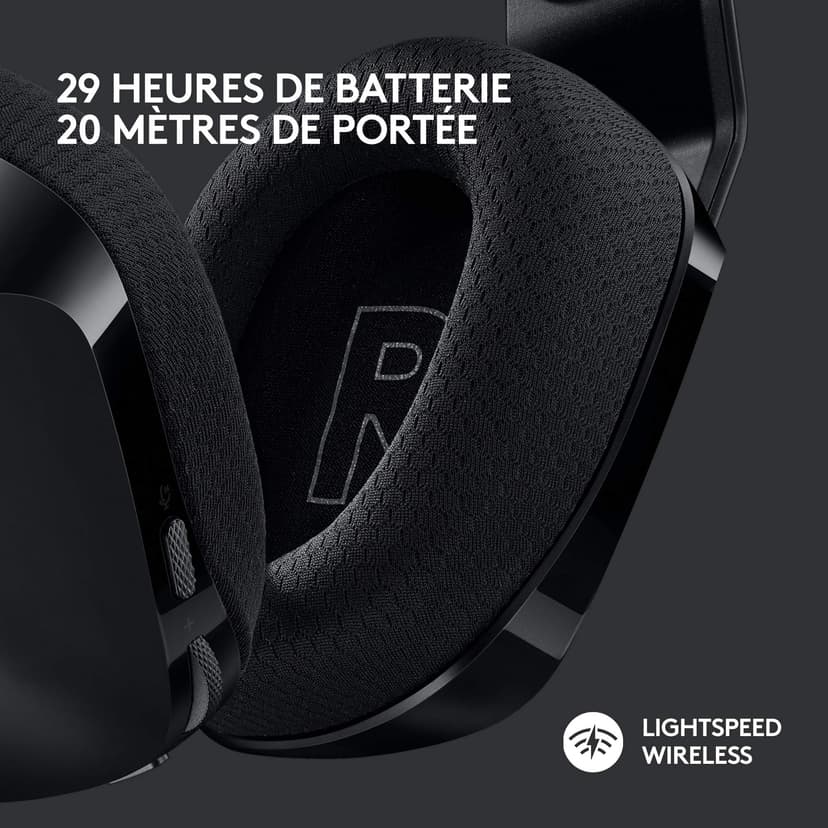 Logitech G G733 LIGHTSPEED Wireless Gaming Headset with suspension headband, LIGHTSYNC RGB, Blue VO,CE mic technology and PRO-G audio drivers, Lightweight, 29 Hour battery life, 20m range - Black - 3