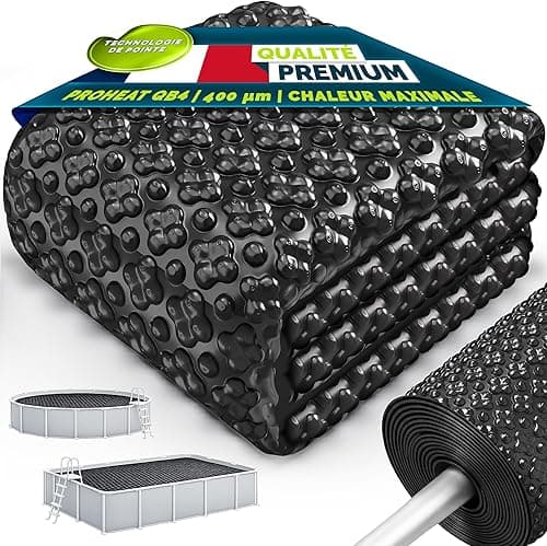 tillvex Elite Pool Solar Foil 400 µm Rectangular 549 x 274 cm Premium Solar Tarpaulin ProHeat QB4 Heat Tarpaulin Can Be Cut to Size Solar Cover Pool Heating for Water Heating