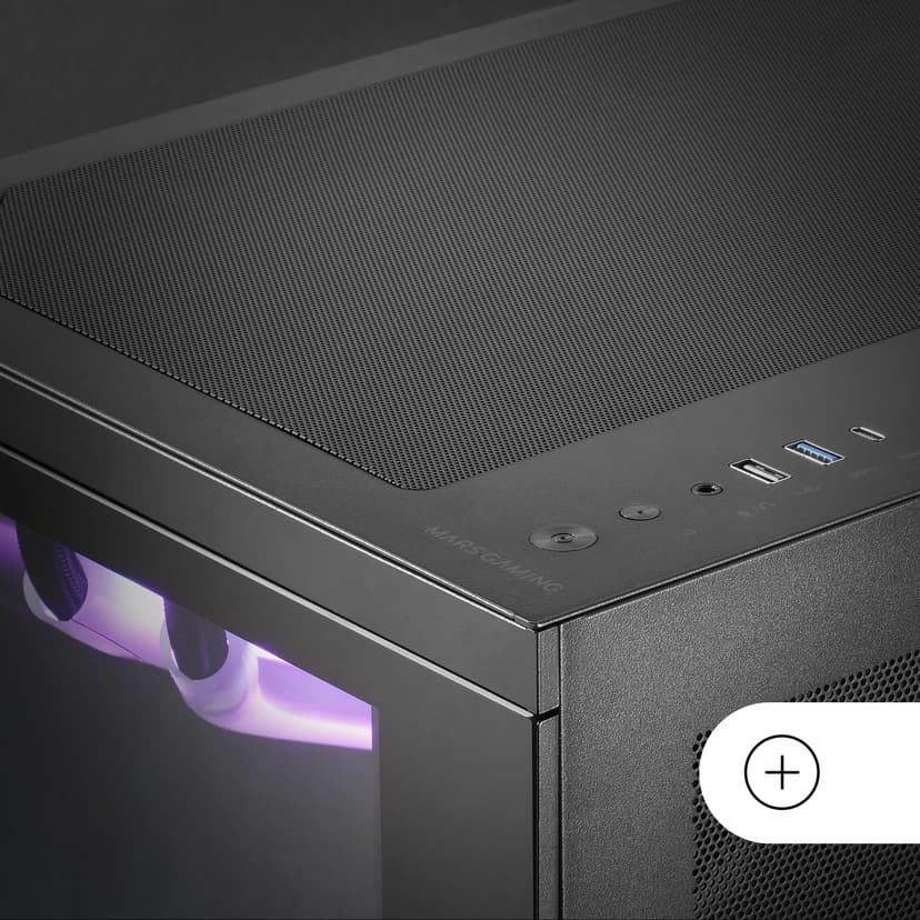 Mars Gaming MC-3TCORE, Custom ATX Gaming Case, Removable Tempered Glass Triple Window, Dual Camera, Reverse Connector Backplane Compatible Semitower, Liquid Cooling Support, Black - 6