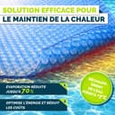 tillvex Bâche à Bulles pour Piscine | Bâche de Protection Solaire de 120 µm d'épaisseur | Découpe individuelle | Chauffage de Piscine pour Eau Chaude (Bleu, 800 x 400 cm (Rectangulaire)) - 7