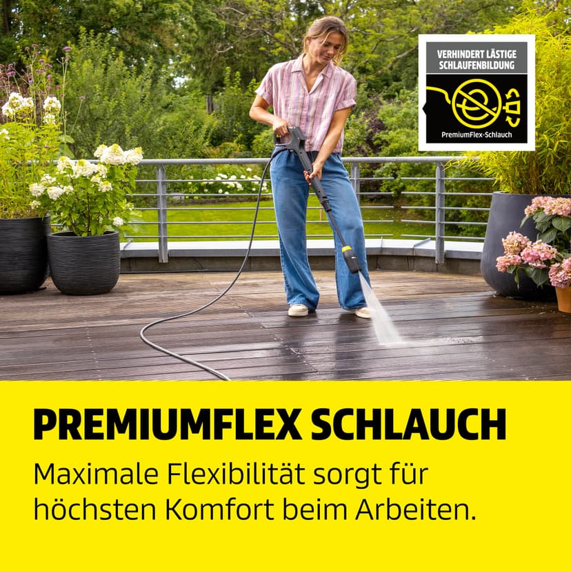 Kärcher Nettoyeur Haute Pression K 5 Comfort Premium Home, Pression : 145 Bar, débit : 500 l/h, Surface : 40 m²/h, Tuyau Haute Pression Extra Flexible, Enrouleur de Tuyau, Multi Jet 4 en 1, Home Kit - 9