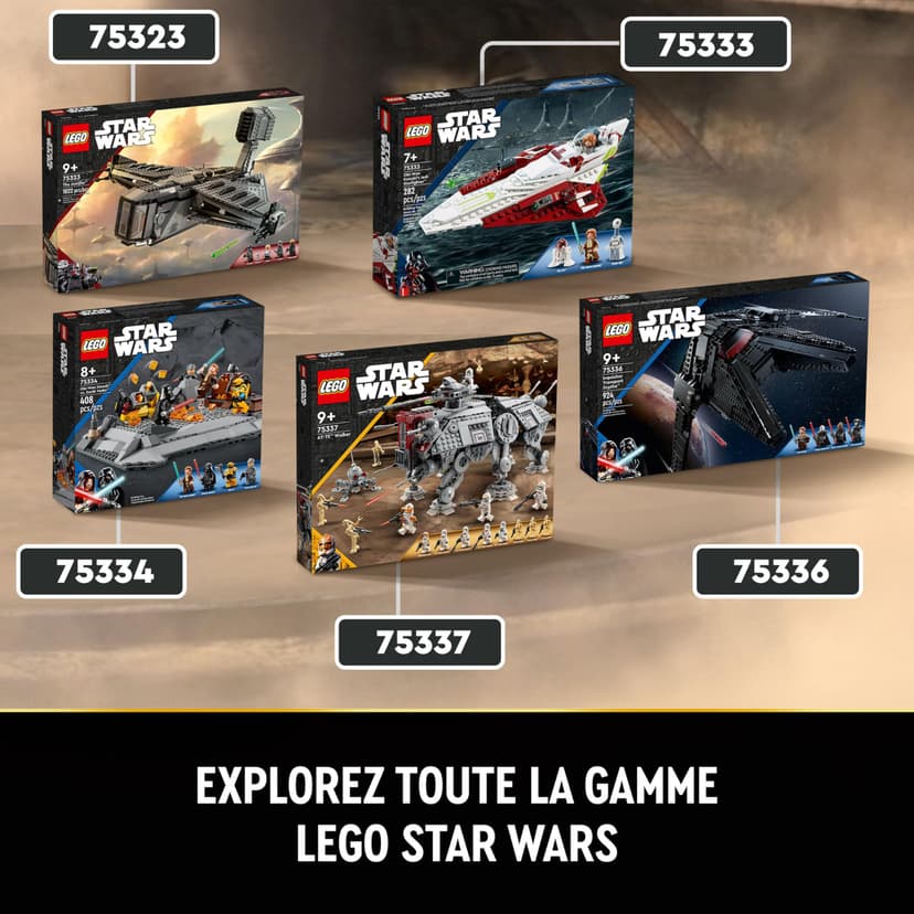 LEGO Star Wars 75337 AT-TE Walker Building Toy with 3 212th Clone Trooper Minifigures, plus Dwarf Spider & Battle Droid Figures - Gift for 9+ Year Old Boys & Revenge of the Sith Fans - 7