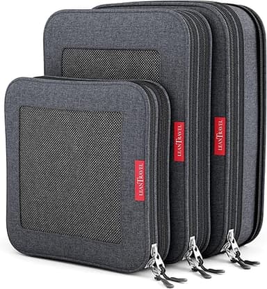 LeanTravel Compression Packing Cubes Luggage Organizers (…