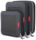 LeanTravel Compression Packing Cubes Luggage Organizers (3) Set (Black) - 1