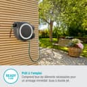 Gardena Wall-Mounted Hose Box Rollup L (White) 30 m: Versatile Watering System for Large Gardens, Swivel Hose Box, Including 30 m Gardena Hose and mounting kit (18627-20) - 5