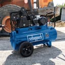 Scheppach Compresseur à air HC550TC – 400 V – 3000 W / 3 PS – Tri-cylindres – Cuve 100 L – 10 bar – Entraînement par courroie – Puissance d'aspiration 550 L/min – Transport facile - 2