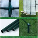 JUNGLE STONE Walk In Greenhouse With 10 Shelves, Reinforced PE Plastic Cover With Sturdy Steel Frame, Greenhouse/Plant Nursery for Gardens, Patios or Spaces Size, Easy to Assemble - 7