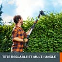 WORX Taille-Haies sans Fil sur perche 20V WG252E.9, Lame de 45 cm, écartement de 16 mm, manche télescopique, Léger et Ergonomique, Poignée Arrière Souple et Rotative, Livré sans Batterie ni Chargeur - 4
