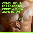 Gillette Labs Body + Intimate Rasoir Intime Homme, 4 Cartouches, Noir – Conçu pour le Rasage du Corps et du Pubis, Lames avec une Barre Anti-Poils Incarnés et Irritation, Manche Facile à Gripper - 6