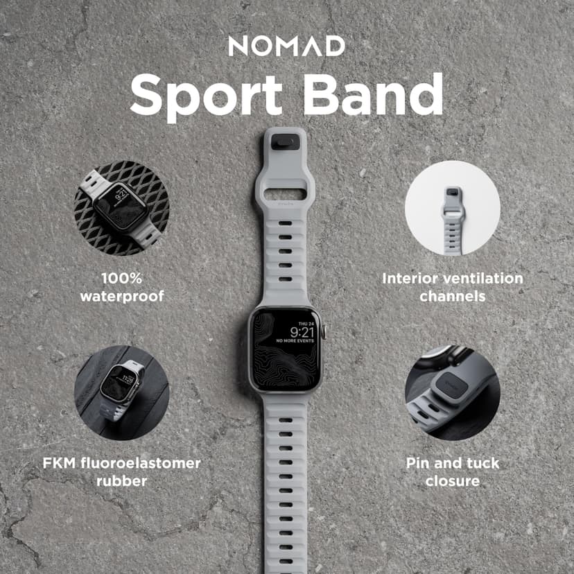 NOMAD Sport Band 42/44/45/49mm Lunar Gray - 2