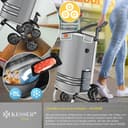 KESSER® Chariot à provisions avec compartiment réfrigérant, avec capacité de 56 L, charge jusqu'à 50 kg, chariot et sac à bandoulière 3 en 1, incl. Puce de courses, Pliable, Gris - 6