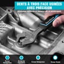 DURATECH Clés Réglables Serre-Ecrou 200 mm & 300 mm, Clé Multifonction en Acier CR-V, Kit de Clés Universelles pour Tuyaux, Écrous et Réparations - 4