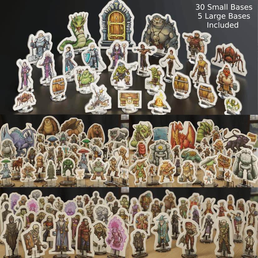 Wanderers Emporium Minis rigides et Plats pour Figurines DND avec Bases | Jeu de démarrage Donjons et Dragons à l'échelle 28 mm à 32 mm 5e (DM Starter Pack, 183, Miniatures) - 6