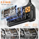 Industrial HD Digital Borescope,4.3" IPS Endoscope 1080P Inspection Camera with Handheld IP67 Waterproof Snake Sewer with 8 LED Lights 5M Semi-Rigid Cable - 3