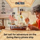 LEGO ONE PIECE The Going Merry Pirate Ship Toy - Play & Display Boat Model with 5 Minifigures incl. Luffy, Zoro & Nami - Anime Gift for 10+ Year Old Boys, Girls & Fans - 75639 - 2