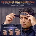 Self Haircut Kit for Men | 2Pcs SelfCut Guide for Men: Neckline Shaving Template & Fade Guide | Adjustable Size Hair Fade Tool & Stable Neckline Template | Hair Cut for Kids & Seniors - 3