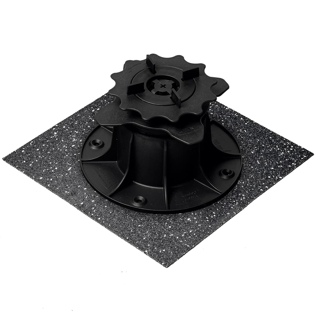 Pack of 24 Terrace Pads for Stilt Bearings (Rubber Pads 195 x 195 x 6.0 mm) for a Sturdy Patio Construction - Made in Germany