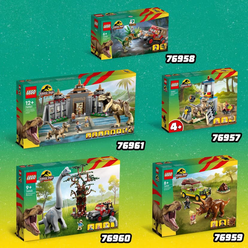 LEGO 76958 Jurassic Park L'Embuscade du Dilophosaure, Jouet Dinosaure et Voiture Jeep pour Garçons, Filles, Enfants Dès 6 Ans, avec Figurine Dino, Jeu Collection 30ème Anniversaire - 7