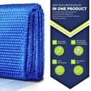 tillvex Pool Solar Tarpaulin Rectangular 800 x 400 cm | Solar Film Thickness 120 µm | Solar Tarpaulin Can Be Cut to Size | Pool Heating for Water Heating - 4