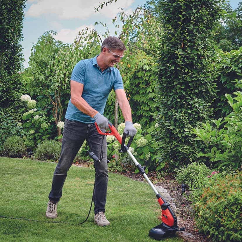 Einhell GC-ET 4530 Electric Garden Strimmer With 3 Thread Spools - Auto Line-Fed Grass Trimmer With Telescopic Aluminium Handle, Rotatable Head And Flower Guard - Corded Grass Strimmer Set - 10