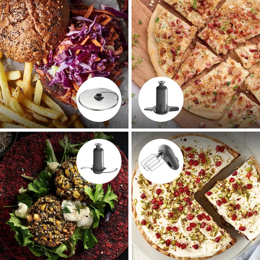 Kenwood MultiPro XL Weigh+ FDM72.990SS Robot de cuisine compact, avec balance et minuterie intégrées, récipient de travail de 3 l, vitesse variable, bac de remplissage XL, 1000 W, argenté - 7