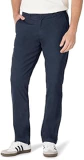 Amazon Essentials Men's Athletic Fit Casual Stretch Chino Work Trousers (Available in Big & Tall), Dark Navy, 38W / 30L - 1