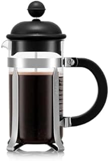 Bodum French Press Caffettiera Black - 350ml / 3 Cup Coffee Maker - Durable Glass & Stainless Steel Filter - BPA-Free Dishwasher Safe Percolator - Cafetiere Made in Portugal - 1