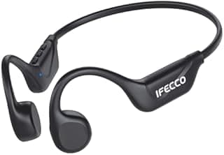 IFECCO Casque Conduction Osseuse Bluetooth 5.4 - Écouteur Conduction Osseuse Oreilles Ouvertes avec Micro,IPX5 Étanche Ecouteurs Osseux pour Cyclisme,Course à Pied Sport - 1
