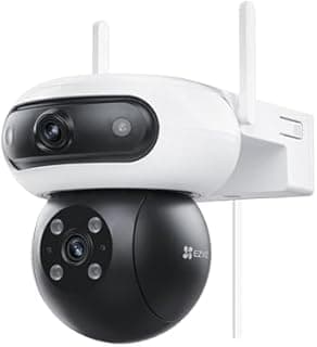 EZVIZ 8MP (4MP+4MP) Caméra Surveillance WiFi Extérieure à Double Objectif, Caméra Extérieure 360°, Vision Nocturne Couleur, Détection de Personne/Véhicule, Audio Bidirectionnel, Étanche, C90 Dual - 1