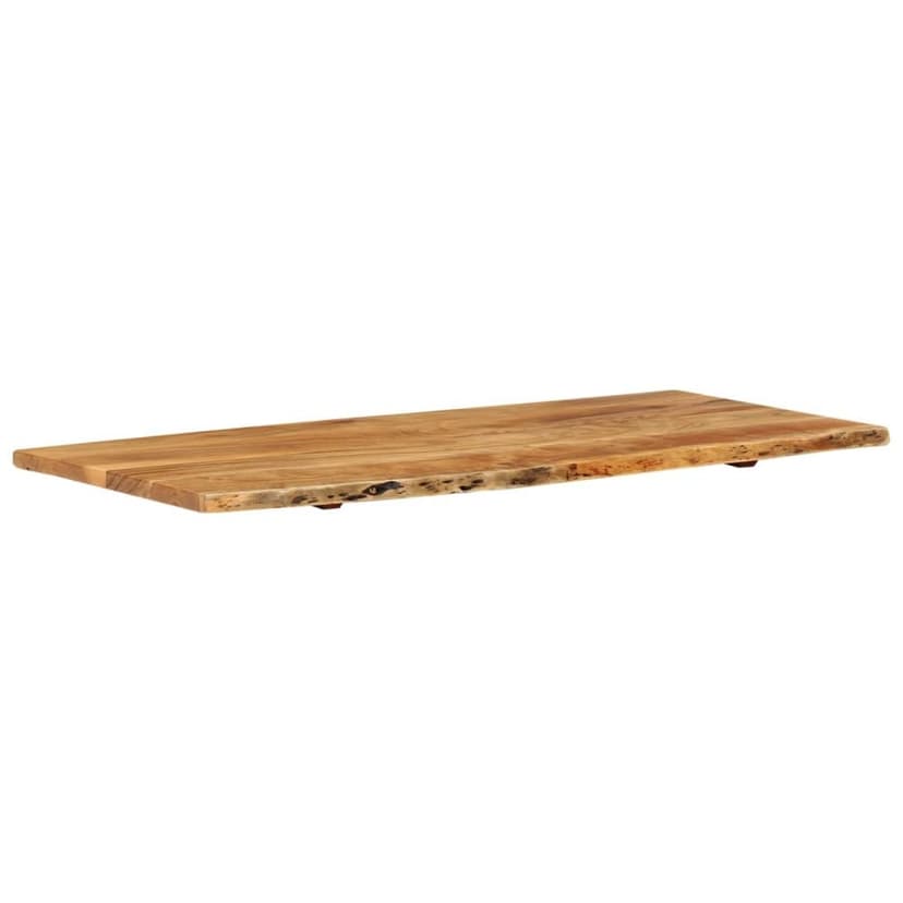vidaXL Dessus de salle de bain en acacia massif - Accessoire d'évier en bois - Bord vivant - 5