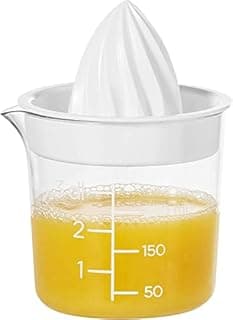 Gastromax - Presse Agrumes Manuel Transparent en Plastique sans BPA Qui Passe au Lave-Vaisselle - avec Graduations et Bec verseur - pour Les Citrons, Oranges, Citrons Verts - 10 x 11 x 13 cm - 1