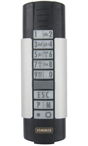 SOMMER Telecody+ handheld transmitter 868.95 MHz 12 command for SOMMER Gate Openers, S10212-00001, Black/Silver - 4