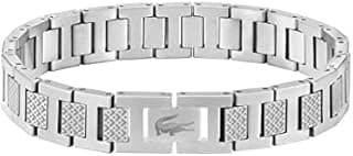 Lacoste Men's METROPOLE Collection Link Bracelet Embellished with petit piqué pattern