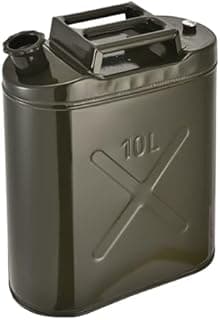 Metal Gas Tank with Flexible Spout,Gasoline Container Can for Self-driving Tours Equipment,Travel and Camping(10L) - 1