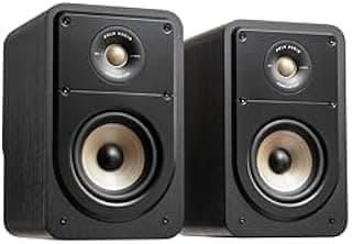 Polk Audio SIGS15ELBK Signature Elite Es15, High Resolution Bookshelf Speakers For Home Theater, Stereo Speakers, Black