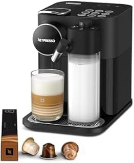 Nespresso Gran Lattissima Coffee Machine by De'Longhi for Original Coffee Pods, Latte, Cappuccino, Integrated Milk Frother, Starter Capsule Set Included, EN640.B, Black - 1