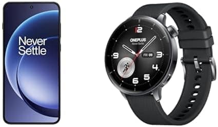OnePlus 15R 12GB RAM + 256GB Storage, Charcoal Black + OnePlus Watch 3 43mm OPWE242 Black Steel