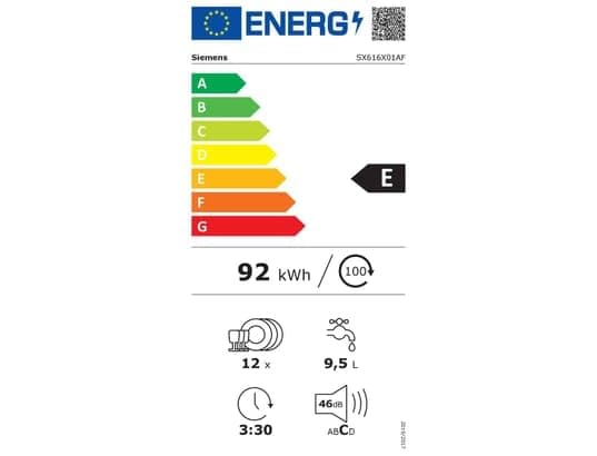 SIEMENS Lave vaisselle tout integrable 60 cm SX616X01AF, iQ100, XXL, varioSpeed Plus - 2