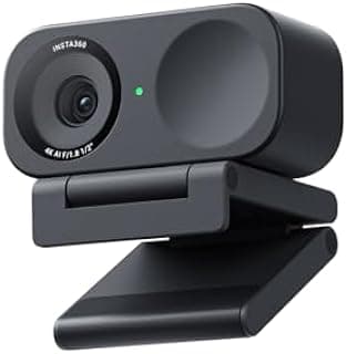 Insta360 Link 2C Standard Bundle Graphite Black - 4K Webcam for PC/Mac, 1/2" Sensor, Auto Framing, HDR, AI Noise-Canceling Mic, Gesture Control for Streaming - 1